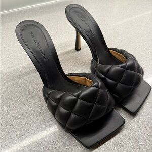 Bottega Veneta Black Quilted Heels